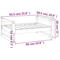 Produktbild för Hundbädd honungsbrun 65,5x50,5x28 massiv furu