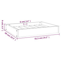 Produktbild för Hundbädd grå 61,5x49x9 cm massiv furu