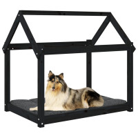 Produktbild för Hundbädd svart 101x70x90 cm massiv furu