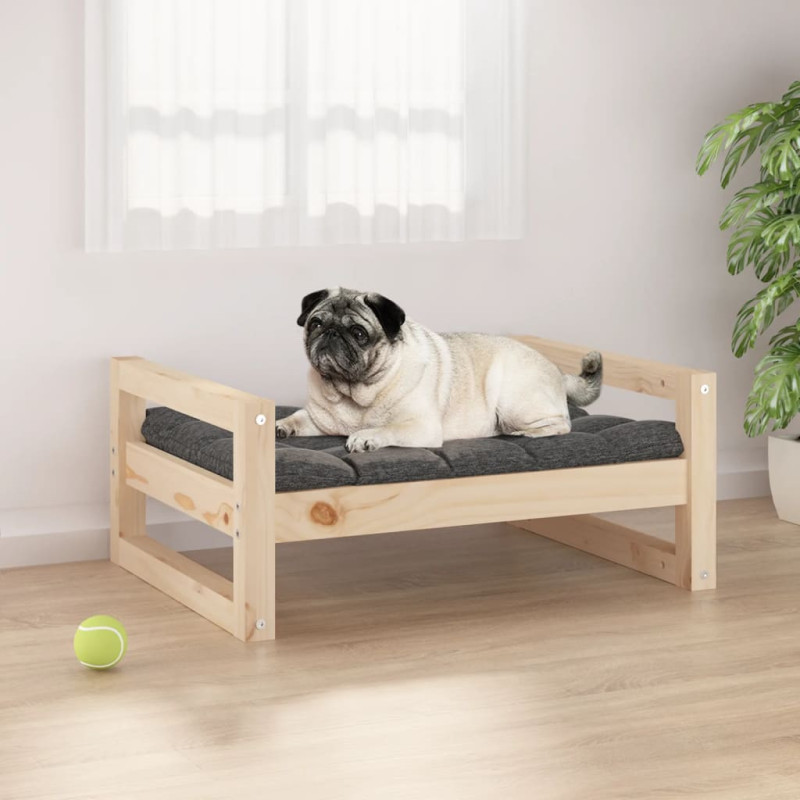 Produktbild för Hundbädd 65,5x50,5x28 cm massiv furu