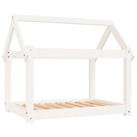 Produktbild för Hundbädd vit 81x60x70 cm massiv furu