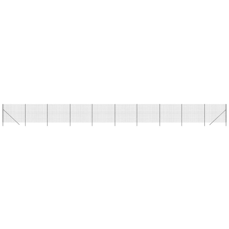 Produktbild för Stängsel antracit 2x25 m galvaniserat stål