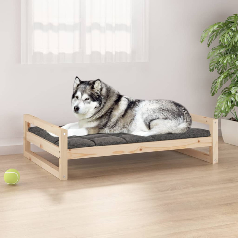 Produktbild för Hundbädd 105,5x75,5x28 massiv furu