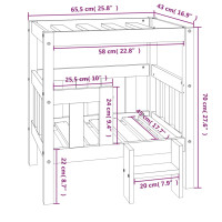 Produktbild för Hundbädd 65,5x43x70 cm massiv furu