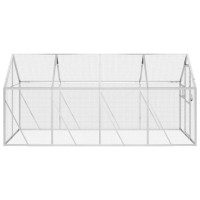 Produktbild för Fågelvoljär silver 1,79x4x1,85 m aluminium