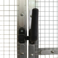Produktbild för Fågelvoljär silver 1,79x4x1,85 m aluminium