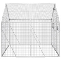 Produktbild för Fågelvoljär silver 1,79x2x1,85 m aluminium