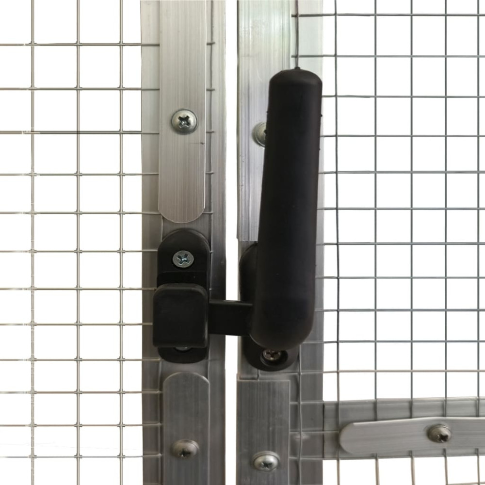 Produktbild för Fågelvoljär silver 1,79x2x1,85 m aluminium