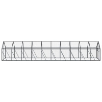 Produktbild för Fågelvoljär antracit 1,79x10x1,85 m aluminium