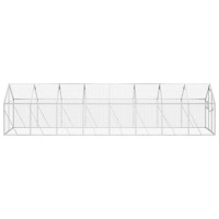 Produktbild för Fågelvoljär silver 1,79x8x1,85 m aluminium