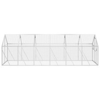 Produktbild för Fågelvoljär silver 1,79x6x1,85 m aluminium