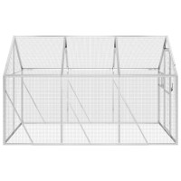 Produktbild för Fågelvoljär silver 1,79x3x1,85 m aluminium