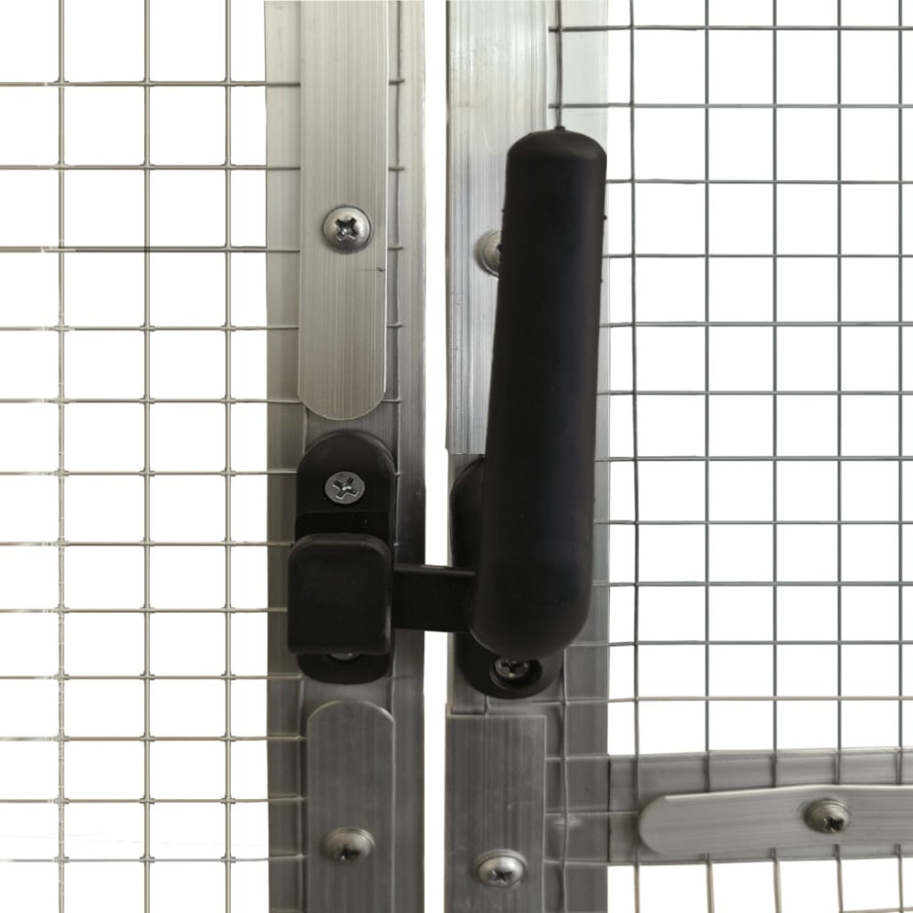 Produktbild för Fågelvoljär silver 1,79x3x1,85 m aluminium