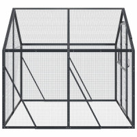 Produktbild för Fågelvoljär antracit 1,79x2x1,85 m aluminium