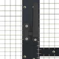 Produktbild för Fågelvoljär antracit 1,79x2x1,85 m aluminium
