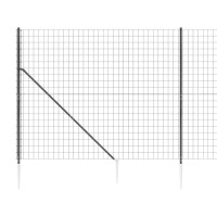 Produktbild för Stängsel med markspett antracit 1,8x25 m