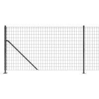 Produktbild för Stängsel med stolpsko antracit 0,8x25 m