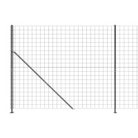 Produktbild för Stängsel med stolpsko antracit 1,6x10 m