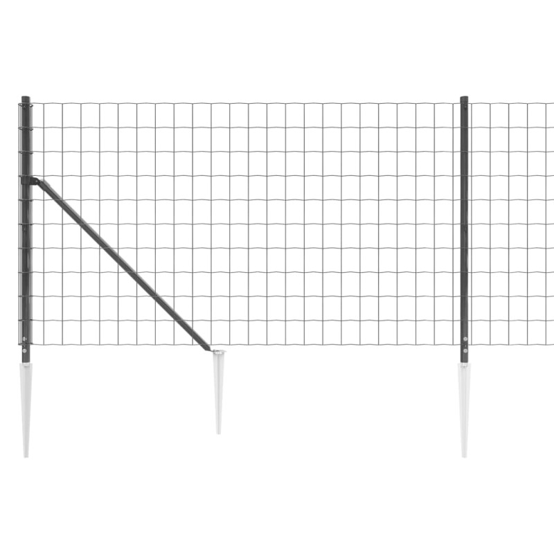 Produktbild för Stängsel med markspett Anthracite 0,8x10 m
