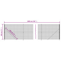 Produktbild för Stängsel med stolpsko grön 1,8x10 m