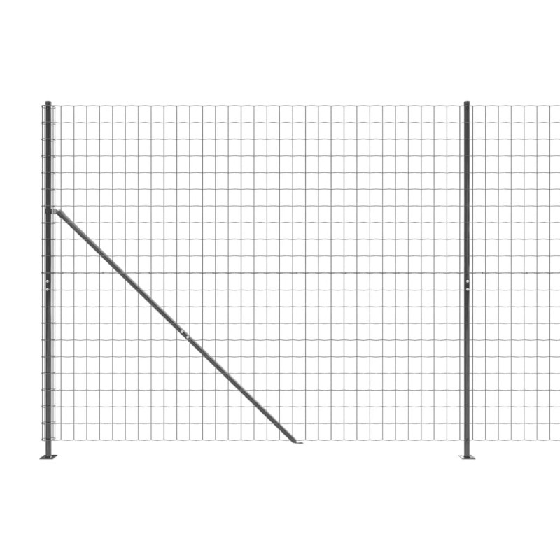 Produktbild för Stängsel med stolpsko antracit 1,8x25 m