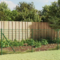 Produktbild för Stängsel med stolpsko grön 1x25 m
