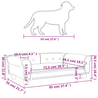 Produktbild för Hundbädd brun 95x55x30 cm sammet