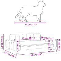 Produktbild för Hundbädd gräddvit 90x53x30 cm tyg