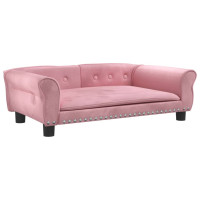 Produktbild för Hundbädd rosa 95x55x30 cm sammet