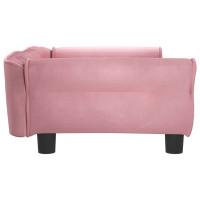 Produktbild för Hundbädd rosa 95x55x30 cm sammet