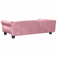 Produktbild för Hundbädd rosa 95x55x30 cm sammet