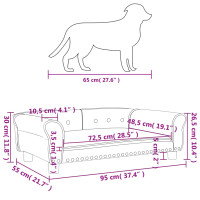 Produktbild för Hundbädd blå 95x55x30 cm sammet