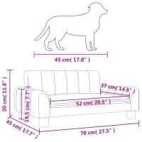Produktbild för Hundbädd mörkgrå 70x45x30 cm tyg