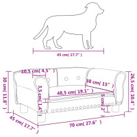 Produktbild för Hundbädd brun 70x45x30 cm sammet