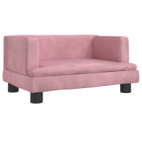 Produktbild för Hundbädd rosa 60x40x30 cm sammet