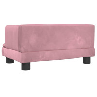 Produktbild för Hundbädd rosa 60x40x30 cm sammet