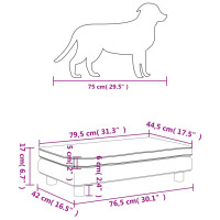 Produktbild för Hundbädd med förlängning blå 100x50x30 cm sammet