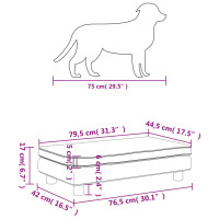 Produktbild för Hundbädd med förlängning rosa 100x50x30 cm sammet