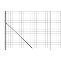 Produktbild för Stängsel med stolpsko antracit 1,4x10 m
