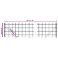 Produktbild för Stängsel med stolpsko antracit 1,1x25 m