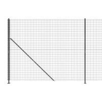 Produktbild för Stängsel med stolpsko antracit 2x25 m