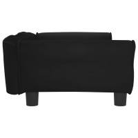 Produktbild för Hundbädd svart 95x55x30 cm sammet