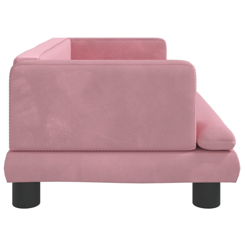 Produktbild för Hundbädd rosa 80x45x30 cm sammet