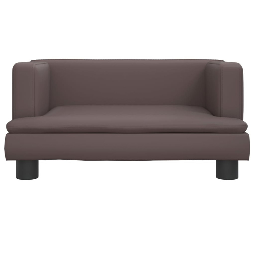 Produktbild för Hundbädd brun 60x40x30 cm konstläder