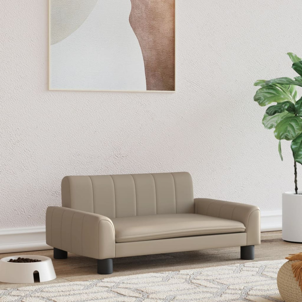 Produktbild för Hundbädd cappuccino 70x45x30 cm konstläder
