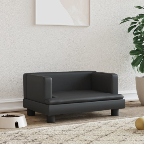 vidaXL Hundbädd svart 60x40x30 cm konstläder