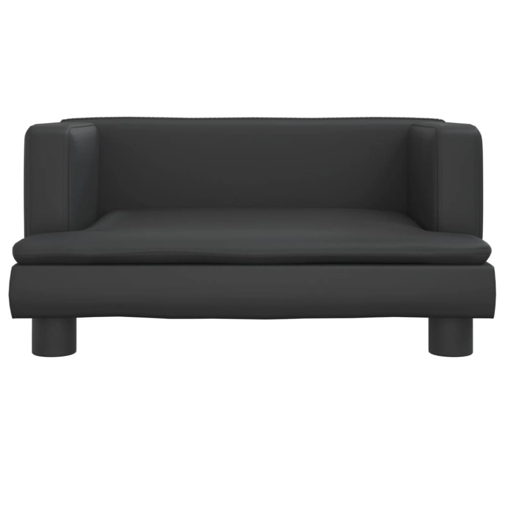Produktbild för Hundbädd svart 60x40x30 cm konstläder