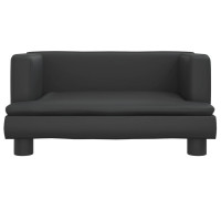 Produktbild för Hundbädd svart 60x40x30 cm konstläder