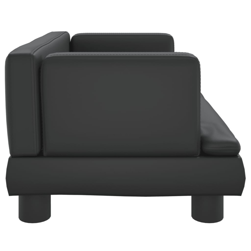 Produktbild för Hundbädd svart 60x40x30 cm konstläder