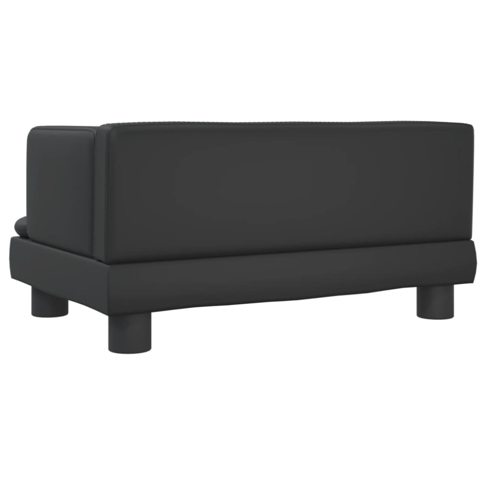 Produktbild för Hundbädd svart 60x40x30 cm konstläder